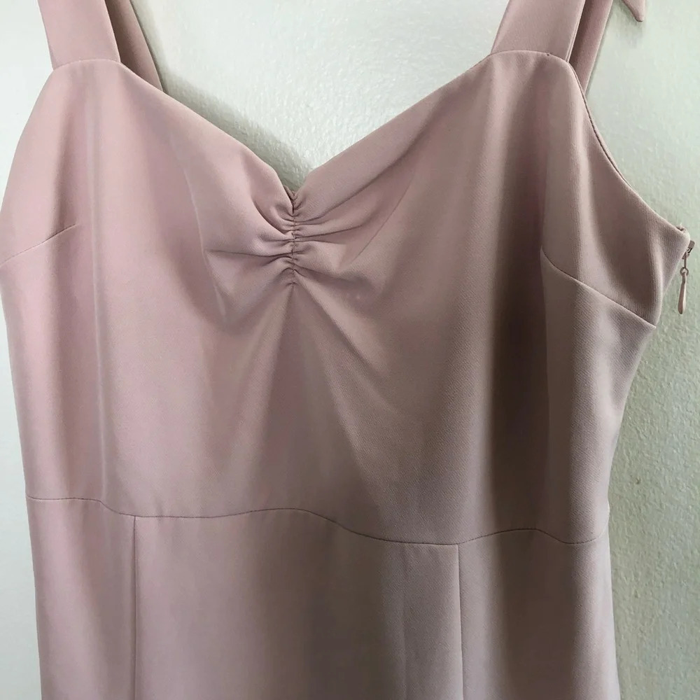 Show Me Your Mumu Pink Barcelona Bow Sleeves Ruffle Hem Gown Medium - Picture 5 of 9
